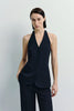 Donette Halter Vest Navy