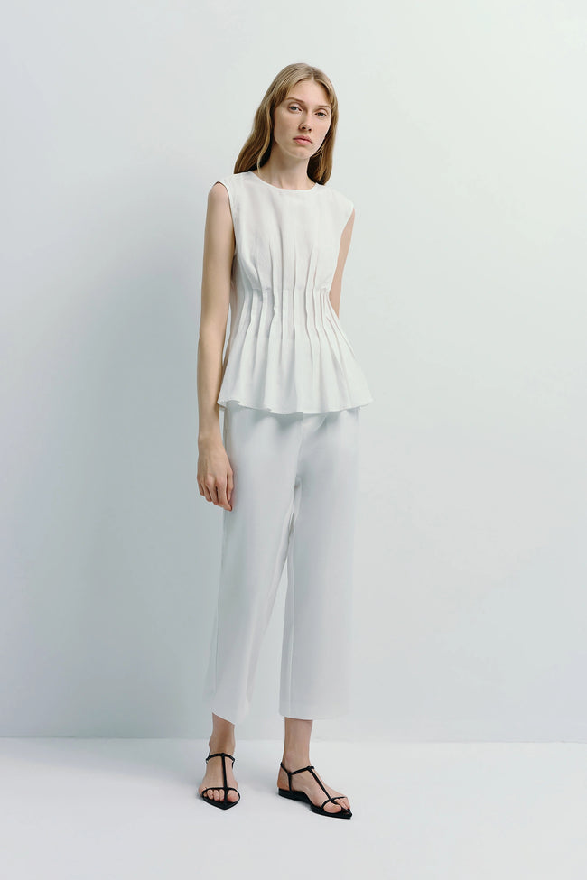 Giulietta Pintuck Top White